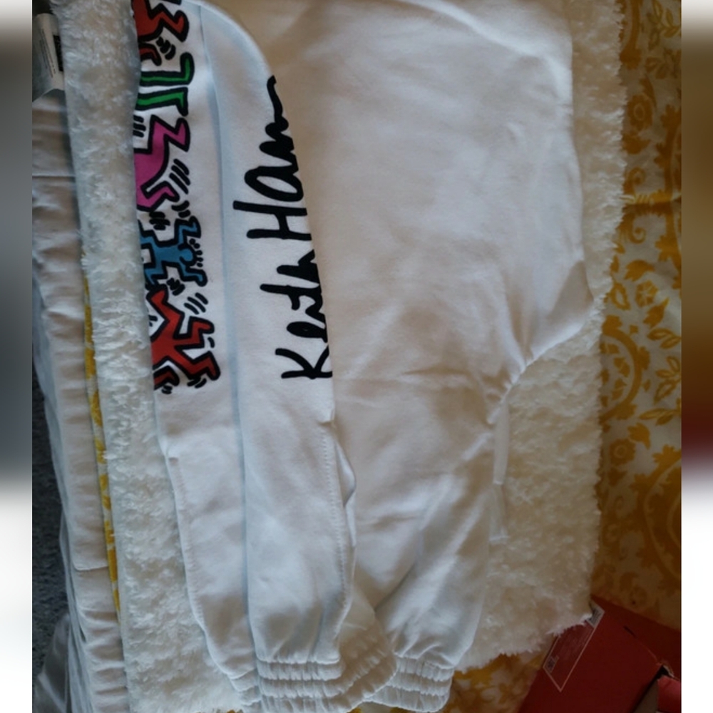 Keith Haring White Sweatpants for Men